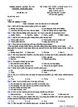 Đề kiểm tra chất lượng học kỳ II môn Hóa học Lớp 8 - Mã đề thi 210 - Năm học 2019-2020 - Trường THCS Bắc Sơn